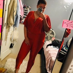 BURNT Orange Jumpsuit! Sz 2X